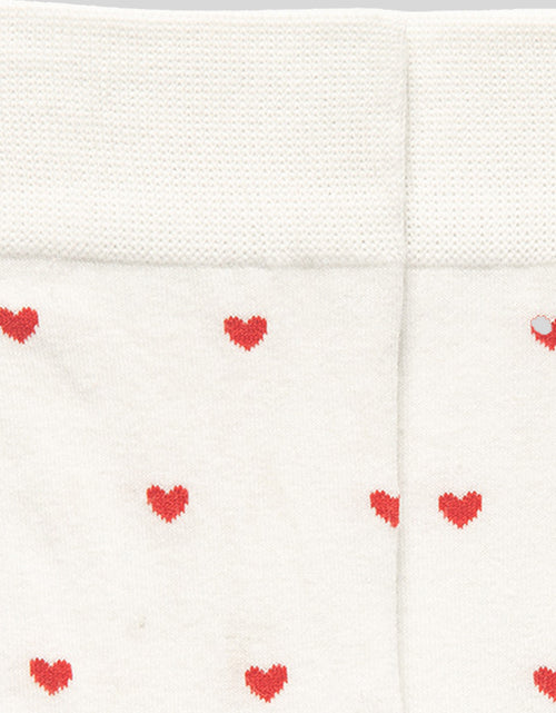 Cargar imagen en el visor de la galería, White Heart Pattern Casual Cotton Socks
