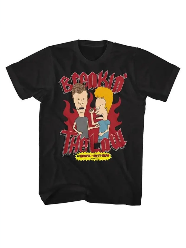 Beavis And Butthead Breaking The Law MTV TV T-Shirt