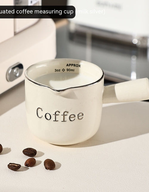 Load image into Gallery viewer, Espresso Cup With Scale Ceramic Coffee Measuring Cup
