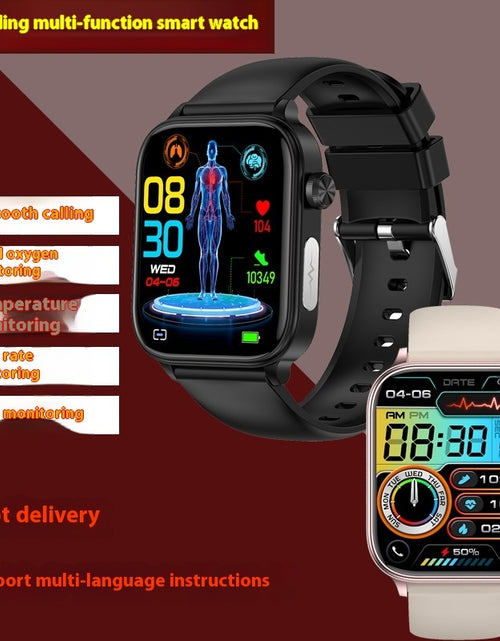 Load image into Gallery viewer, New ET570 Smart Watch Bluetooth Calling ECG ECG Function Non-invasive Blood Glucose Real Blood Oxygen Bracelet
