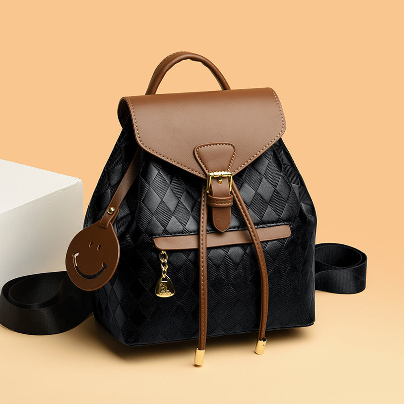 Casual Multifunction Leather Backpack