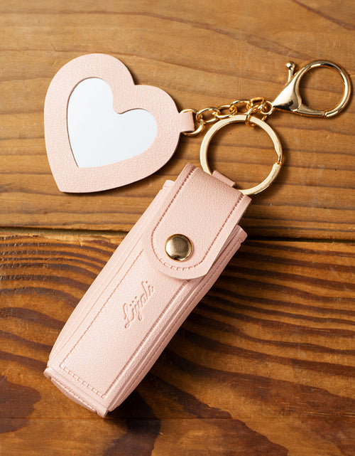 Bild in Galerie-Viewer laden, Apricot Pink Portable Lipstick Pocket Heart Decoration Keychain
