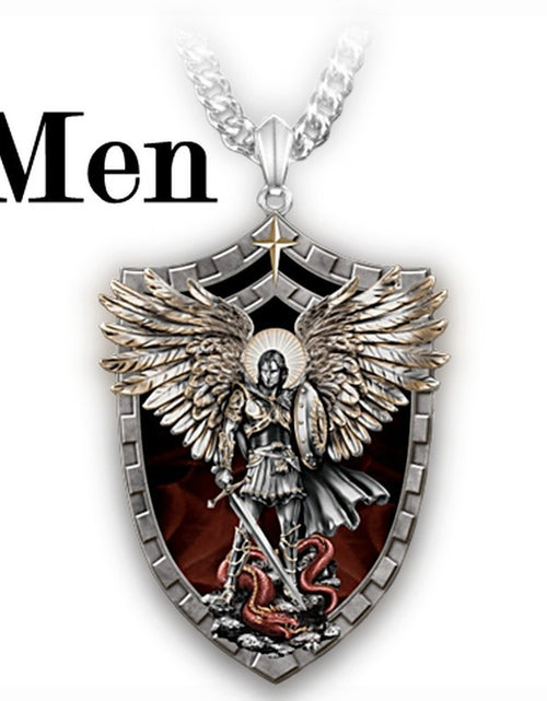 Load image into Gallery viewer, Warrior Guardian Holy Angel St. Michaels Pendant Necklace
