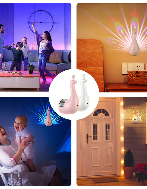 Load image into Gallery viewer, Peacocks Wall Lamp Colorful Ambient Lighting Modern Creative Atmosphere 3D Body Animal Lighting Lustre For Bedroom
