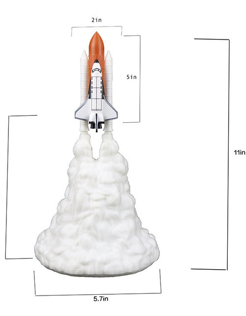 Load image into Gallery viewer, 3D Print Rocket Space Shuttle Lamp Night Lamp
