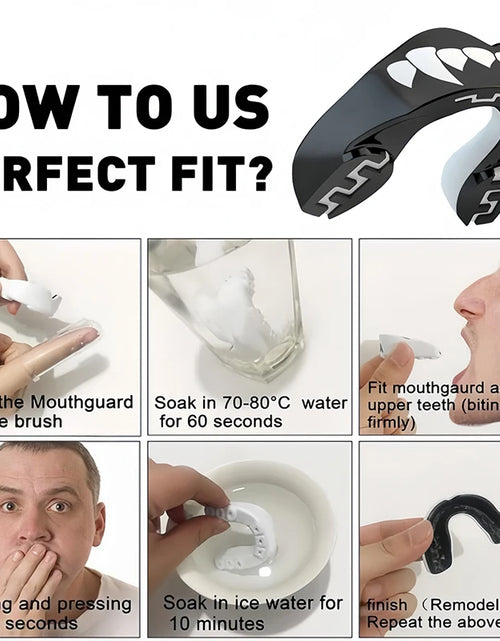 Cargar imagen en el visor de la galería, Sports Mouth Guard Teeth Protector Adults Junior EVA Mouthguard for Boxing Basketball Lacrosse Football MMA Martial Arts Hockey
