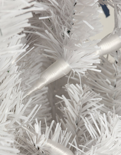 Bild in Galerie-Viewer laden, 7,5 Fuß schlanker weißer künstlicher Weihnachtsbaum inklusive faltbarer Metallständer
