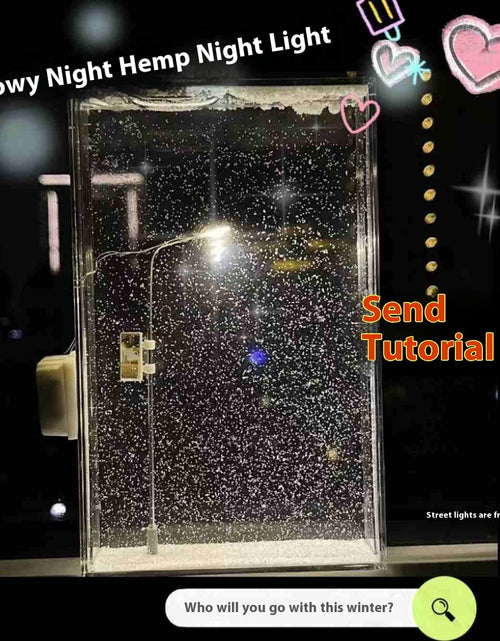 Load image into Gallery viewer, Magic Snowy Landscape Night Lights Small Street Light Snowy Flowing Night DIY Christmas Lights Christmas Desktop Decor Handmade
