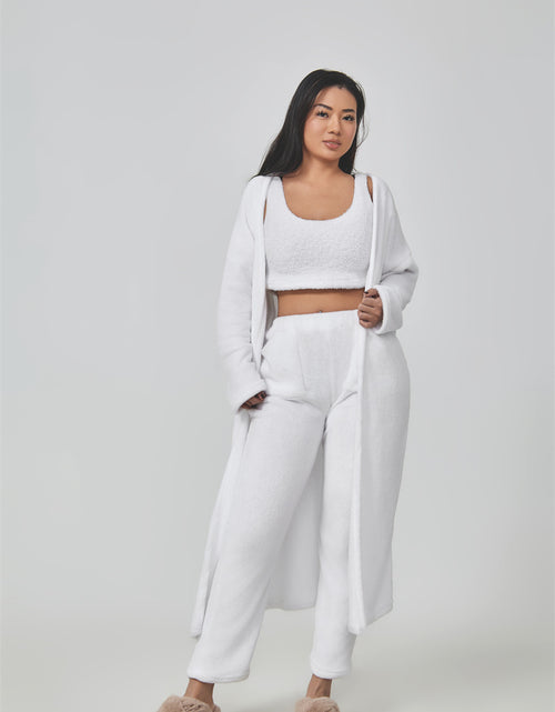 Bild in Galerie-Viewer laden, Gemütliches Pyjama-Set, 3-teiliges Lounge-Set, süße Loungewear, warme Anzug-Sets, passendes Set, Lounge-Set, 3-teiliges Hosen-Set, Damen-Winterkleid
