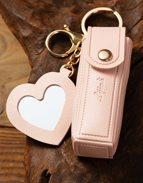 Bild in Galerie-Viewer laden, Apricot Pink Portable Lipstick Pocket Heart Decoration Keychain
