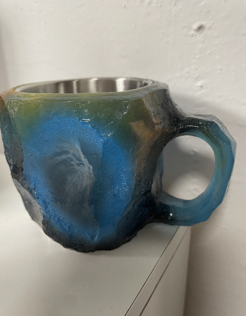 Load image into Gallery viewer, 400ml Resin Mineral Crystal Coffee Mugs With Handles Elegant Fake Mineral Crystal Cup For Workplace Home Decor Christmas Gift Kitchen Gadgets
